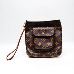 Authentic Louis Vuitton Pochette Partition Monogram Pouch Bag mn555-010326